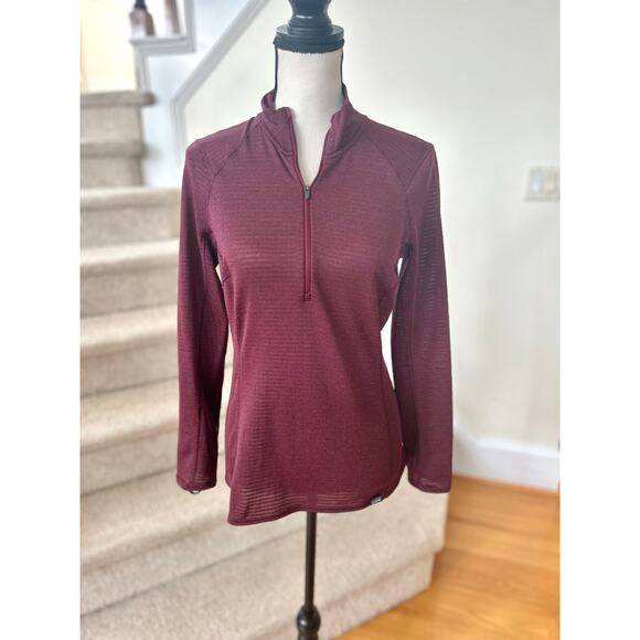 Patagonia Capilene Burgundy Thermal Weight Base Layer Long Sleeve Quarter Zip - Picture 1 of 7